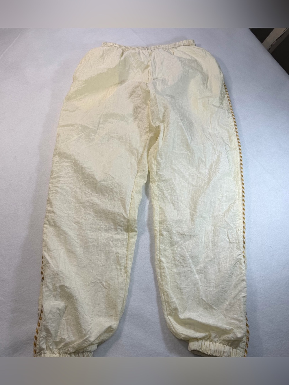 Vintage Clipper Bay Cream Gold Track Pants Small 80s 90s